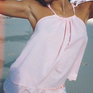 Ensemble blouse babydoll et shorty